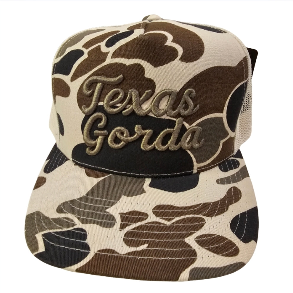 Texas Gorda Script hat (Camo)
