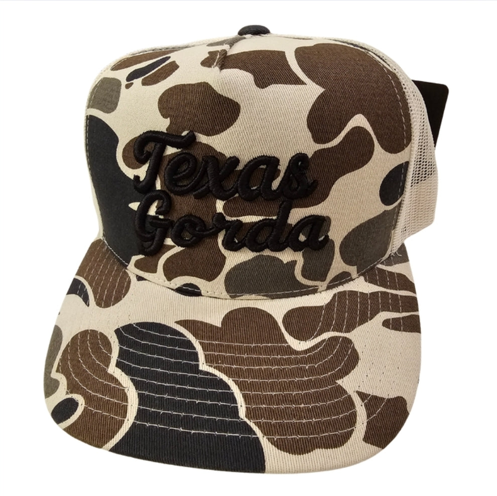 Texas Gorda Script hat (Camo)