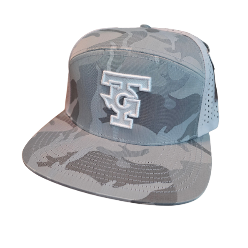 TG Logo Perforated Performance Silver Camo Camper Hat
