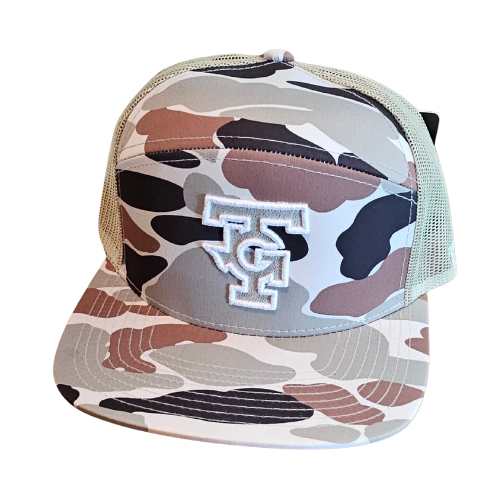 TG Logo Performance Beige Camo Camper hat