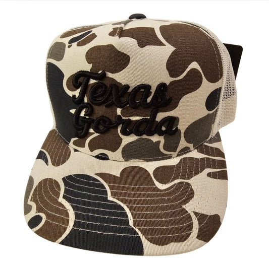 Texas Gorda Script hat (Camo)